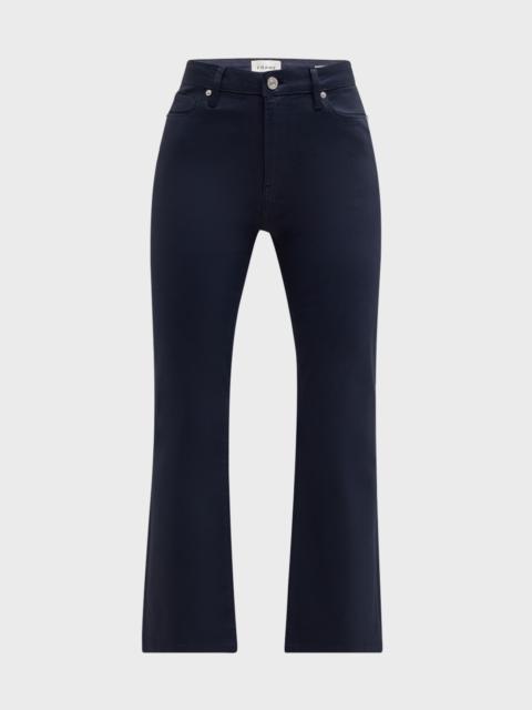 Le Crop Mini Boot-Cut Coated Jeans