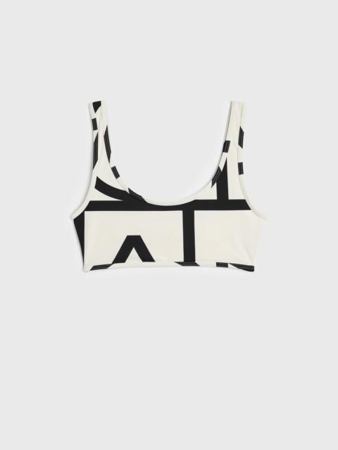 TOTEME Monogram bikini top tofu