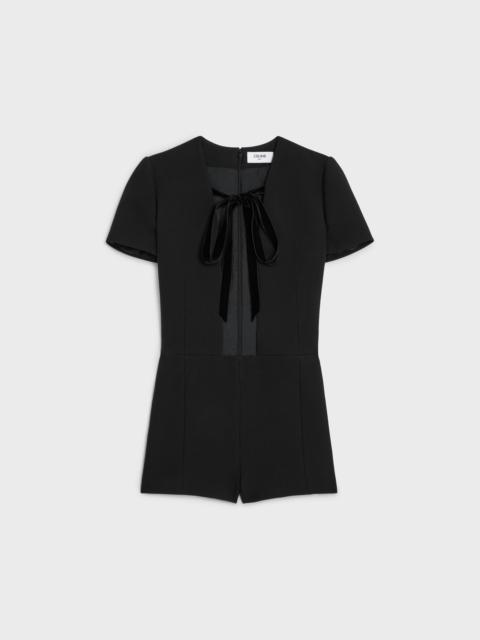 CELINE short jumpsuit in gauffered double wool