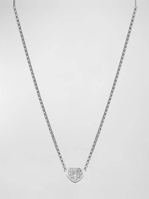 Happy Hearts 18K White Gold Diamond Pendant Necklace