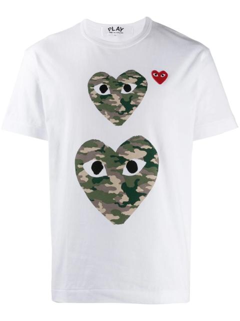Comme des Garçons PLAY camouflage heart T-shirt