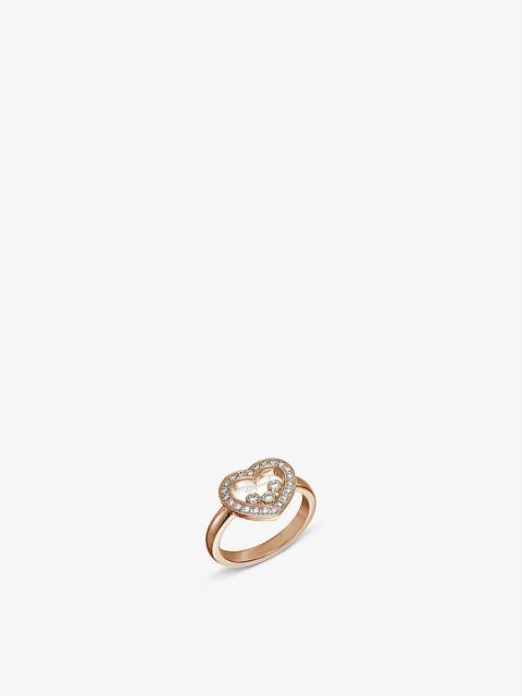 Chopard Happy Diamonds Icons 18ct rose-gold and 0.35ct diamond ring