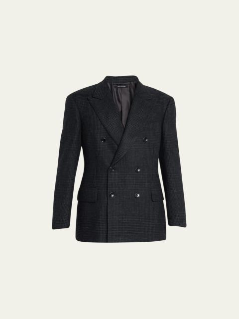 Men's Wool-Blend Check Suit