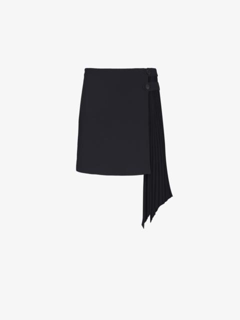 Givenchy Mini skirt with pleated godet