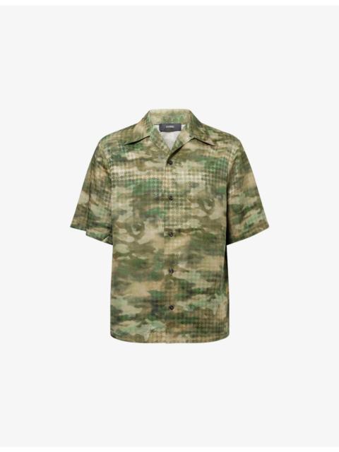 AMIRI Quad Camoflage Short-Sleeve Woven Camp Shirt