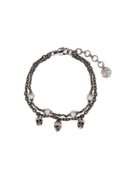 Alexander McQueen layered skull charm bracelet