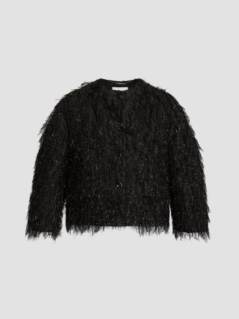 Erdem LUREX FIL COUPÉ CROPPED JACKET