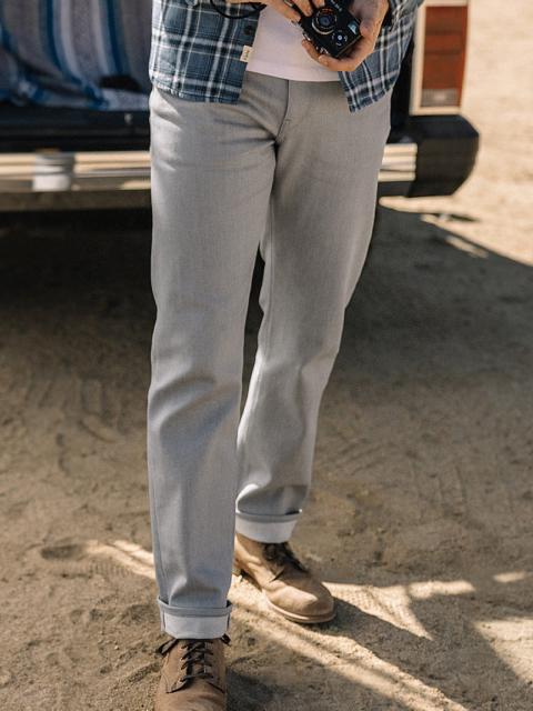 HIROSHI KATO The Hammer Straight - Silver Gray Raw 14oz Selvedge