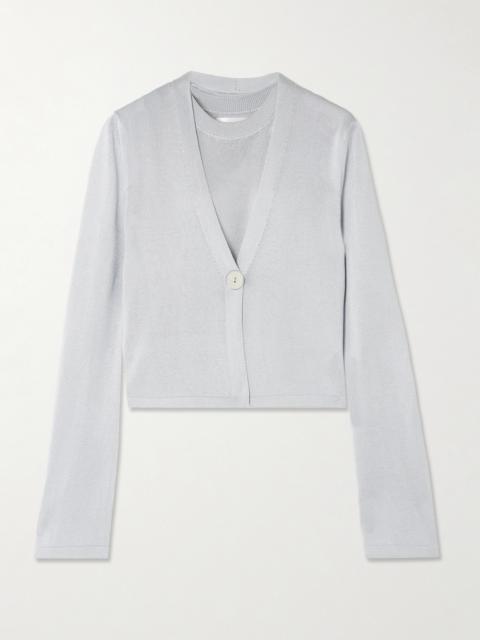 GALVAN Ida Layered Knitted Tank And Cardigan Set