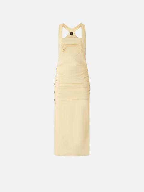 PINKO LINEN TANK TOP DRESS WITH BUTTONS