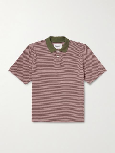 Corridor Striped Cotton-Piqué Polo Shirt