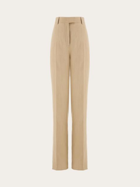 FERRAGAMO Linen blend tailored trouser