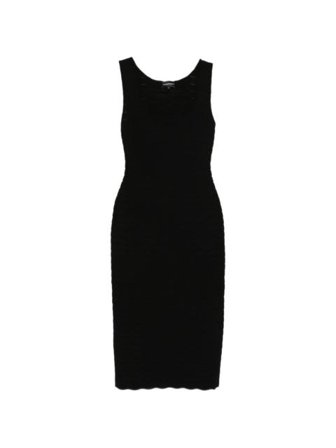 EMPORIO ARMANI ribbed sleeveless midi dress