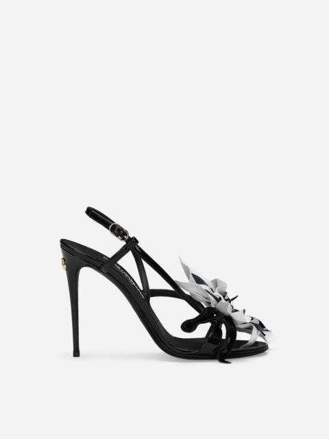 Patent leather sandals