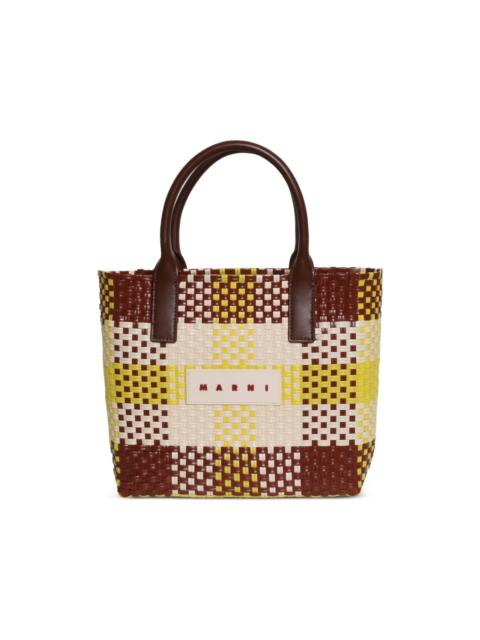 Marni woven top-handle tote bag