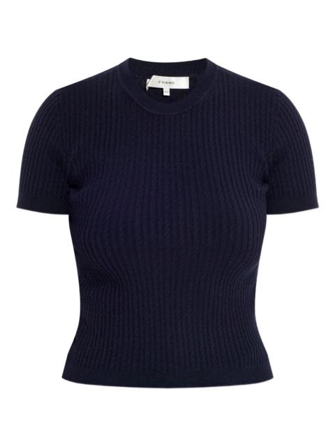 FRAME ribbed short-sleeved sweater