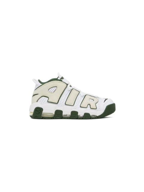 Nike White & Beige Air More Uptempo '96 Sneakers