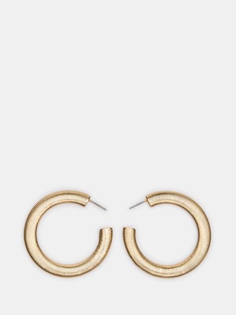 STEVE MADDEN TEXTURED HOOP EARRINGS GOLD
