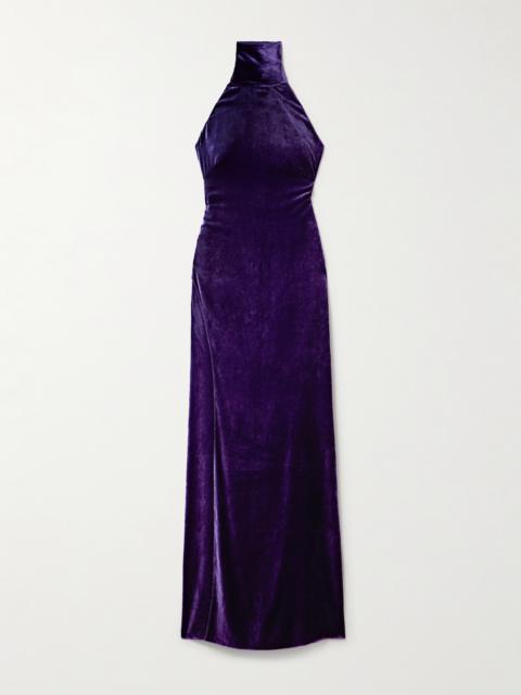 red sequin halter neck dress The Empress Dress – Show-stopping Red Sequin Gown with Halter Neck and Fitted Silhouette