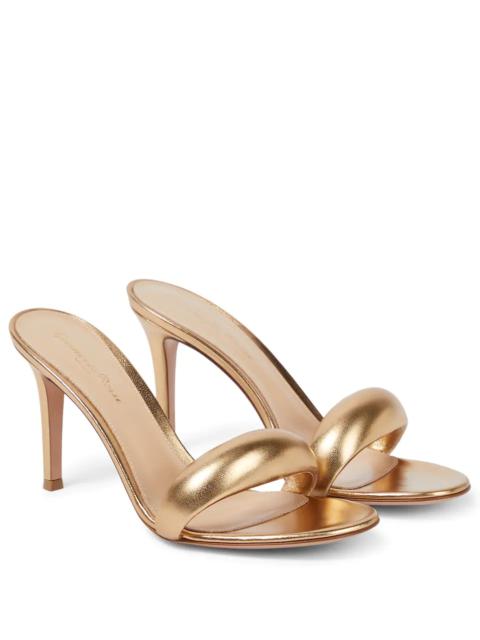 Bijoux 85 metallic leather mules