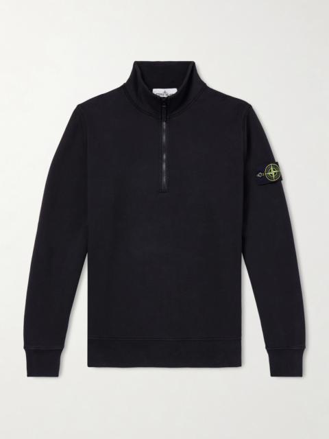 Stone Island Organic Cotton Fleece Half-Zip Sweatshirt