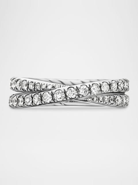 DAVID YURMAN DY Crossover Band Ring with Diamonds in Platinum, 5.2mm