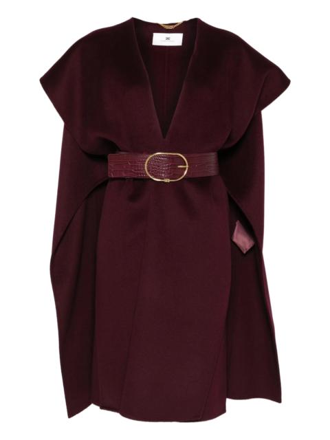 ELISABETTA FRANCHI Elisabetta Franchi Belted Wool Cape