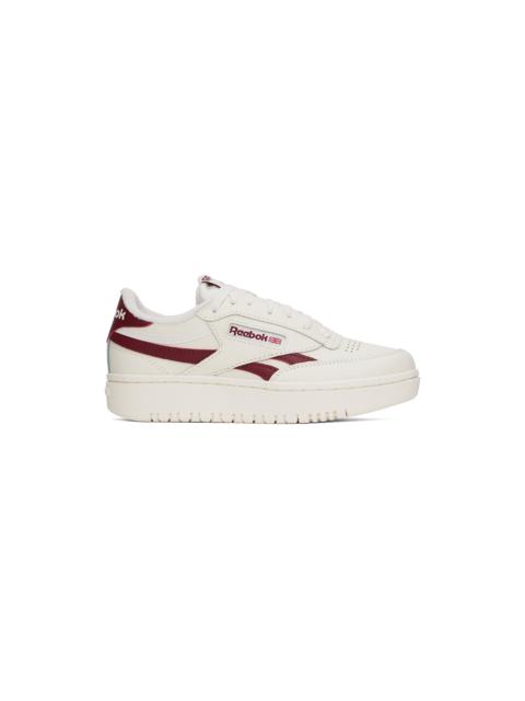 Off-White & Burgundy Club C Double Revenge Sneakers