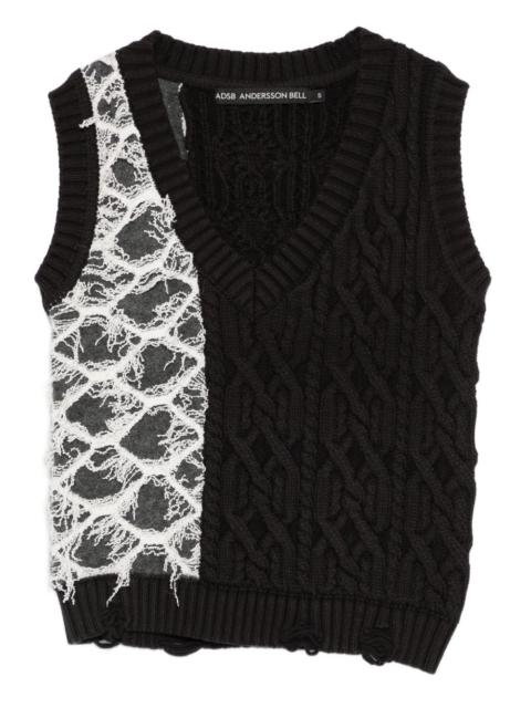 Andersson Bell patchwork knitted vest
