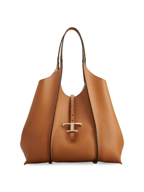 Tod's Women's Medium T Timeless Leather Shopper Tote Bag - Kenia Scuro