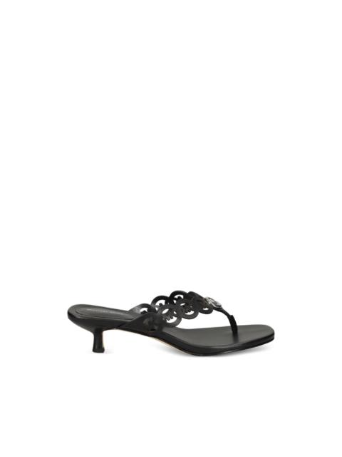 MICHAEL KORS logo-cutout kitten-heel sandals