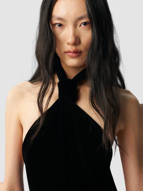 Ann Demeulemeester Ingeborg X-Long Tied Dress With Back Train