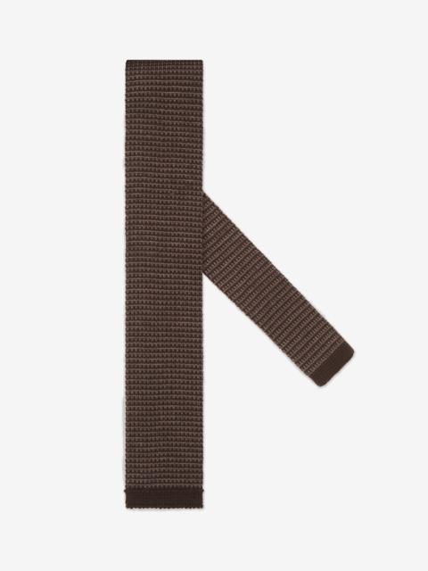 CORNELIANI Brown and Black knit tie