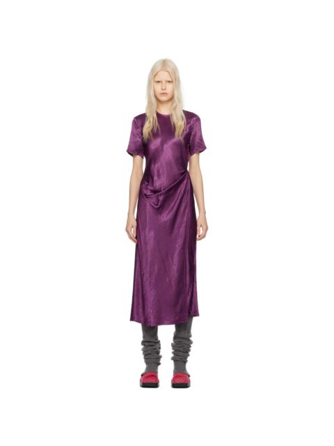 Acne Studios Purple Wrap Maxi Dress