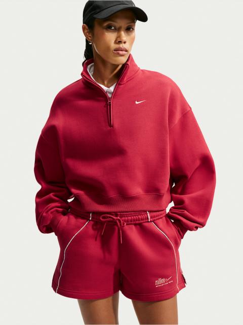 Nike Nike Studio Fleece Medium Weight Women's Oversized 1/4-Zip Cropped Top