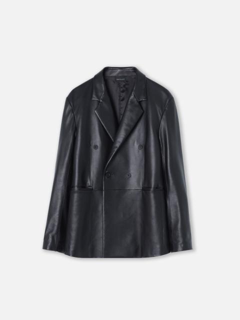 John Elliott LEATHER DOUBLE BREASTED BLAZER