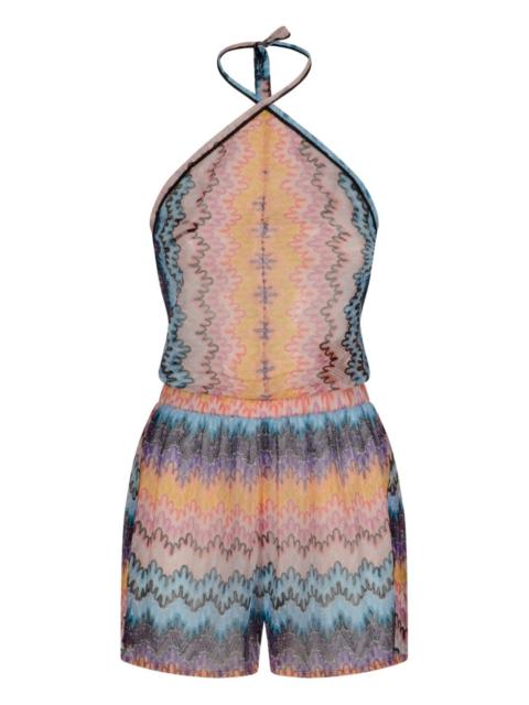 Missoni halterneck zigzag-pattern jumpsuit