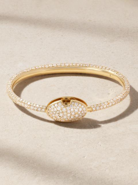 MARLA AARON Allstone Oval Musgrave 18-karat gold diamond bracelet Gold