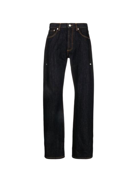 five-pocket straight-leg jeans