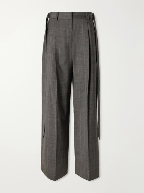 Simone Rocha Checked Wool-blend Wide-leg Pants