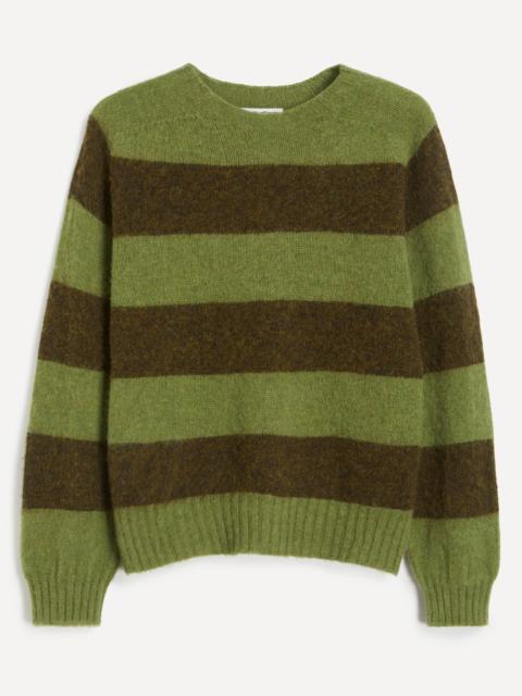 YMC Jets Crew Stripe Knit Jumper