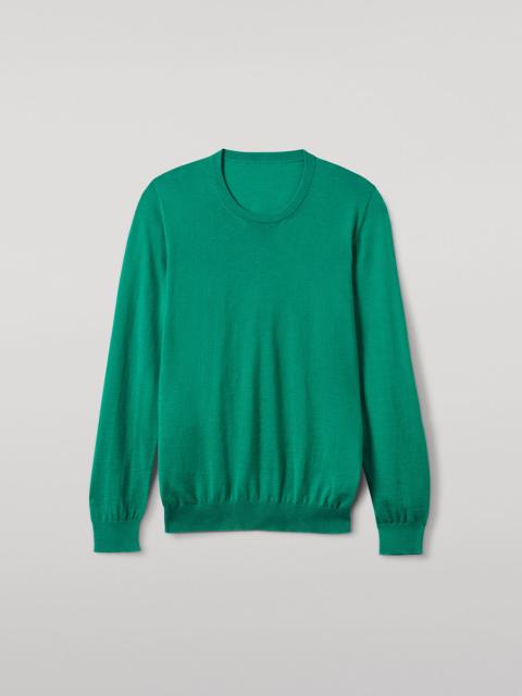 Johnstons of Elgin Fin Bright Green Superfine Cashmere Jumper
