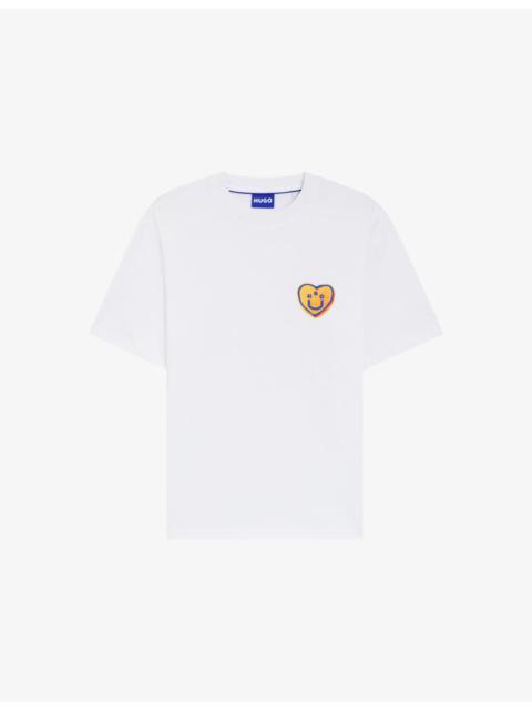 HUGO Logo-Print Short-Sleeve Cotton T-Shirt