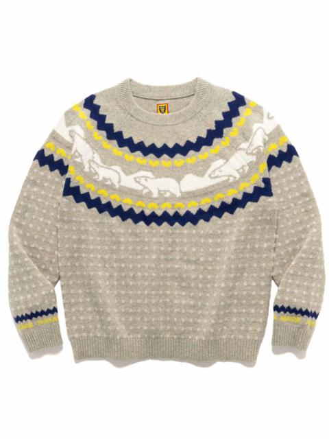 Human Made Nordic Jacqurd Knit Sweater Grey
