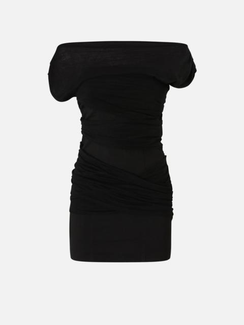 MINI DRESS WITH DRAPED NECK