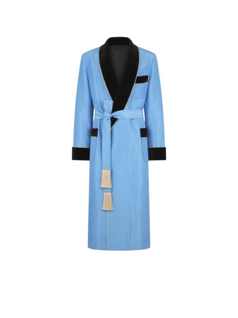 TOM FORD SILK JACQUARD SHAWL COLLAR ROBE