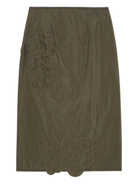 CECILIE BAHNSEN floral-embroidered midi dress