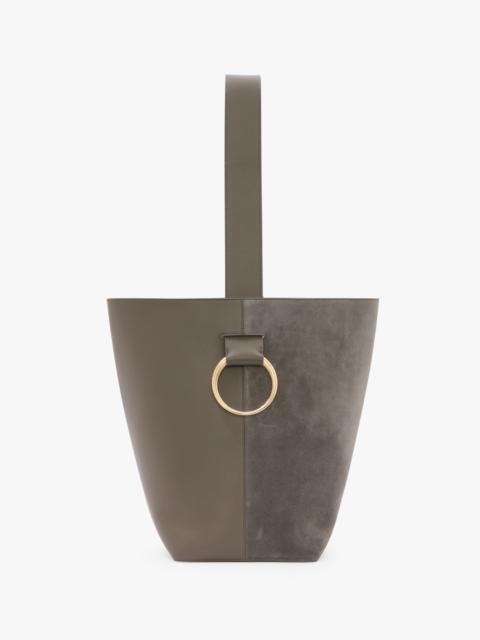 Victoria Beckham Dia Bucket Bag In Pebble Grey Leather