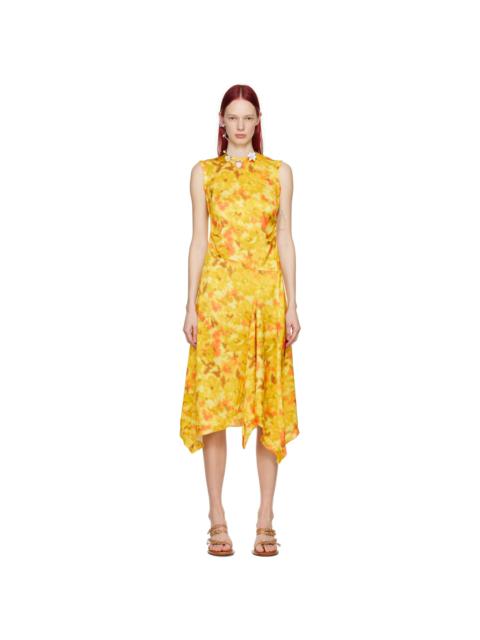 Yellow Sleeveless Midi Dress