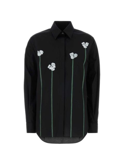 Moschino floral-appliqué shirt